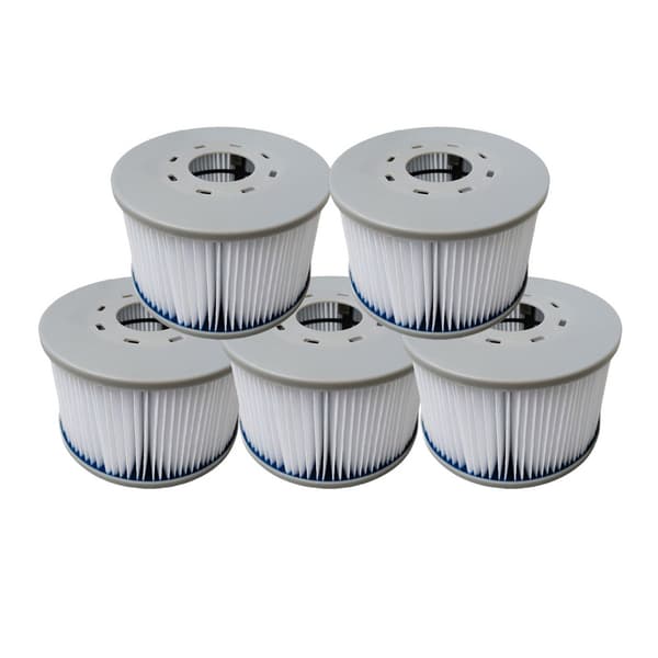 5-pack filter för uppblåsbara MSPA-bubbelpooler, Ø106 cm - 5 ersättningsfilterpatroner för uppblåsbara MSPA-bubbelpooler.-FA- 5st