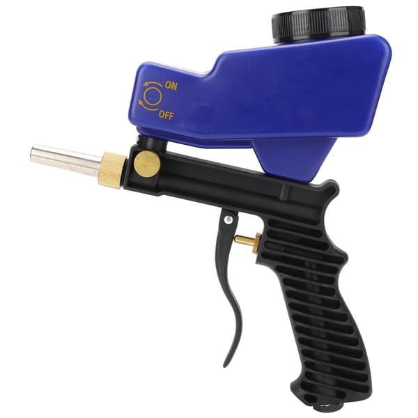 Gravity Feed Sandblasting Gun, Air Powered Sandblaster, Handheld Tool, 70-150 PSI, 6000 RPM-FA-