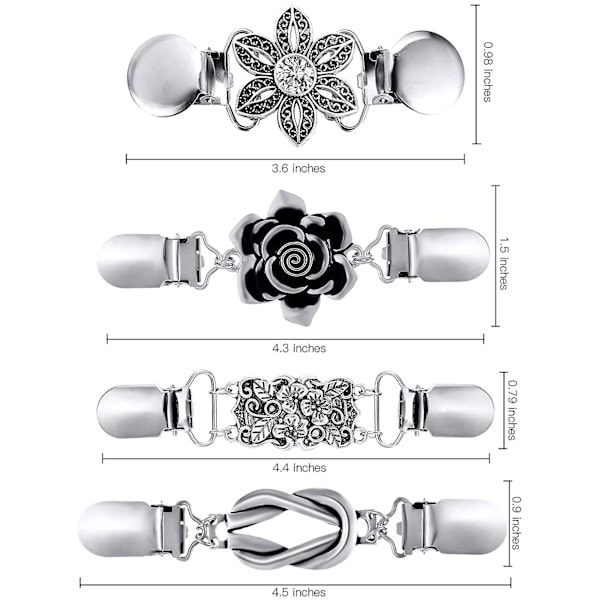4-pak vintage sweaterclips til cardigans-FA-