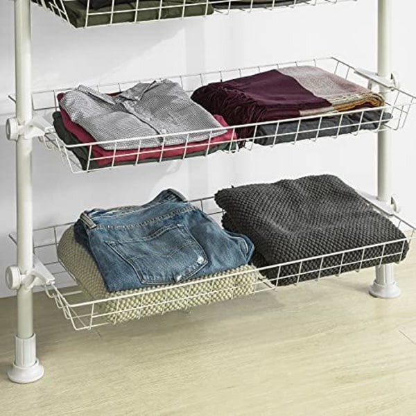Rootz Teleskopgarderob Organizer-Hängande skena-Kläder Rack-Förv 18