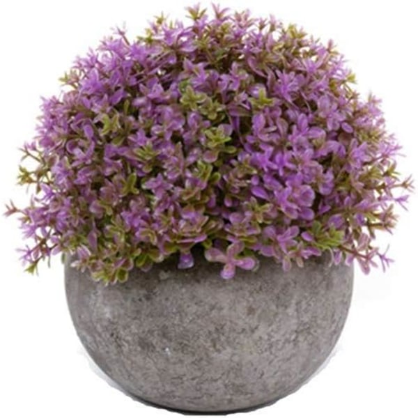 Kunstige blomster Mini kunstige potter Falske plastplanter