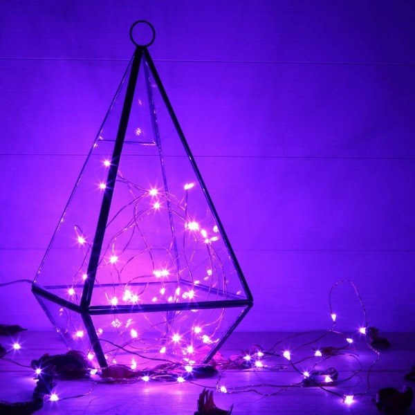 Batteridrevne lyslenker 16,4 fot/5 m 50 LED blinkende julelys