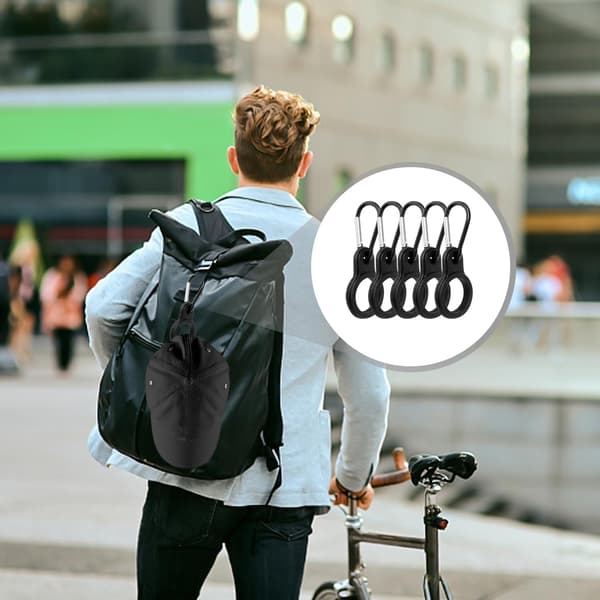 6-pack vattenflaskklämmor, vattenflasksnoddar, bärbar vattenflaskhållare med karbinhake, lämplig för resor, camping och utomhusaktiviteter-FA-