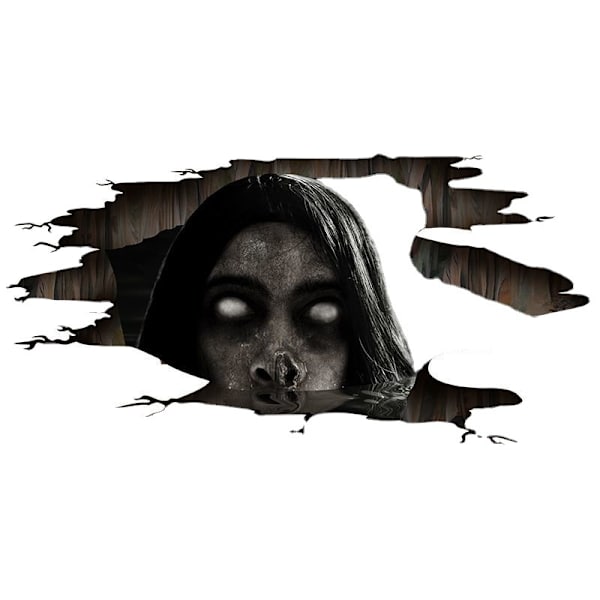 3D Halloween-golv- och väggdekor, avtagbara spöken för Halloween
