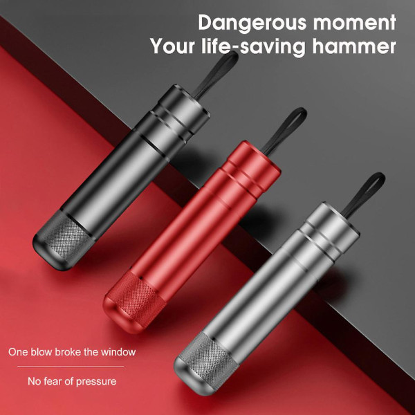 Hammerdex bilsäkerhetsverktyg Hammerdex Tool Safehammer Glass Breaker 2024 (FMY) Red