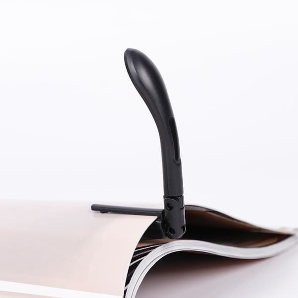 Læselampe, 90° foldbar LED natlampe, LED bogklipslampe, bærbar studie bogklipslampe/mappe, lilla-FA-