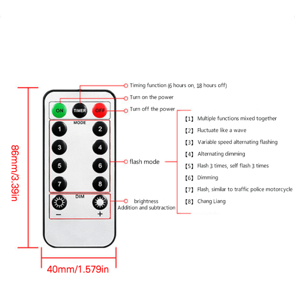 Thanksgiving-dekorasjon 3D Ekorre lysstreng 4m 40 LED Vanntett