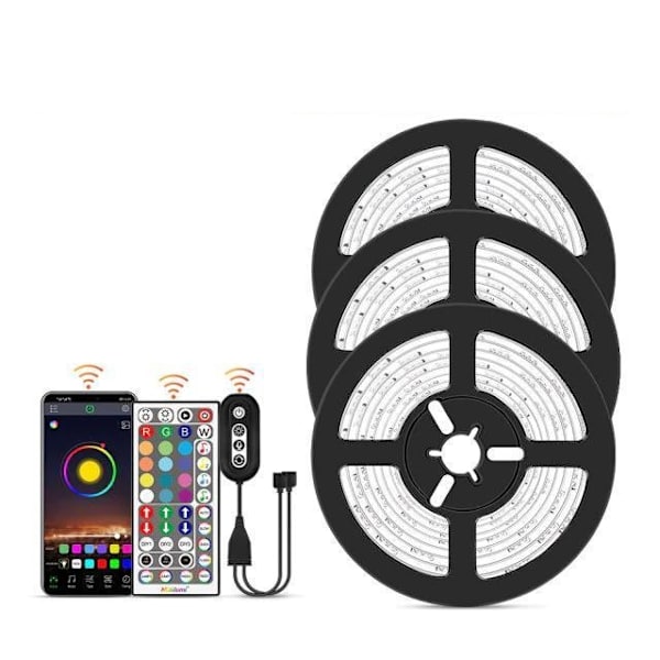 30M - 44-Tast Musik LED-Strips - APP-styring - Musikstyringsboks MultiColo multicolor 30m 44key music led strip 18LED/m