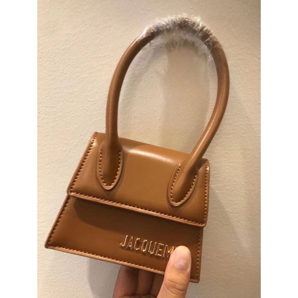 Dam Handväska Axelväska Small Bag Ins Portabel Crossbody-väska Plain brown