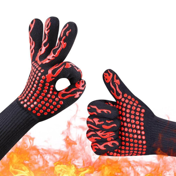 Grillhandskar resistenta handskar, matklassade köksgrillhandskar