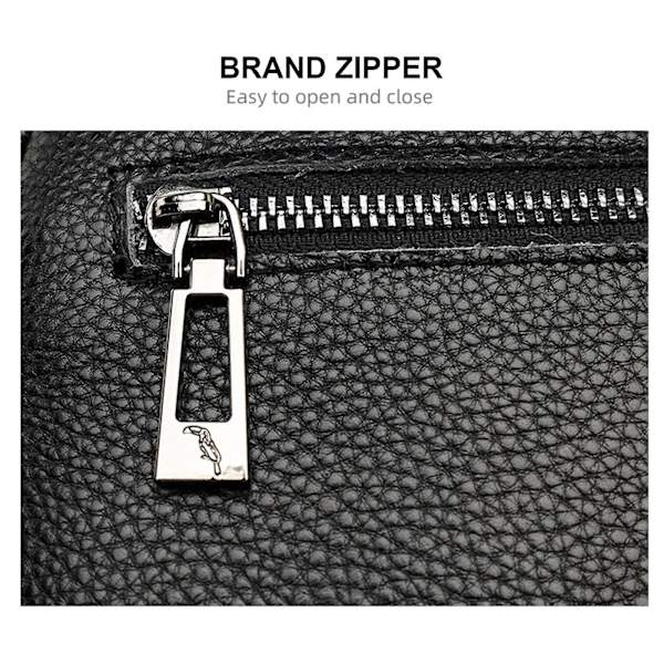 Crossbody taske Dame Læder Lille skuldertaske med lynlås green