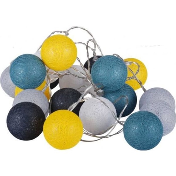 Multicolored mains lamp Garland - blue, yellow, gray 0.000000