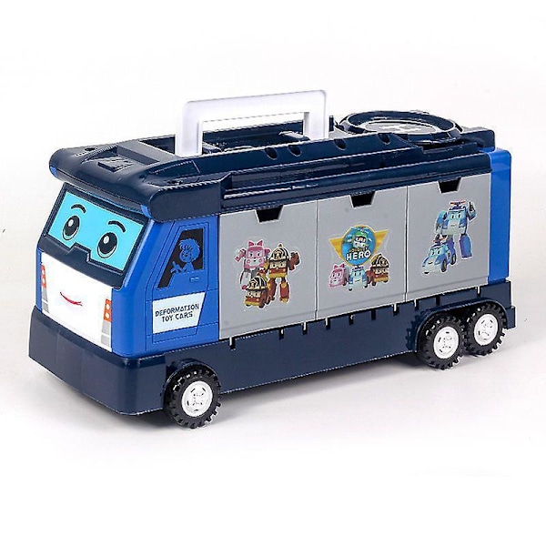 6 kpl/setti 2023 Korea Speelgoed Polis Robocars Transformatie Robot Poli Roy Amber Anime Metall Actionfigur Tecknad Leksaksbil Barn 1 Truck