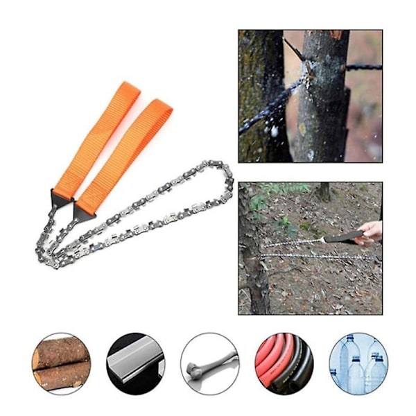 Hand Compact Handhållen Camping och Överlevnad Fickkedjesåg Kedja Rep Bärbar Kedjesåg För Snabb Enkel Skärning