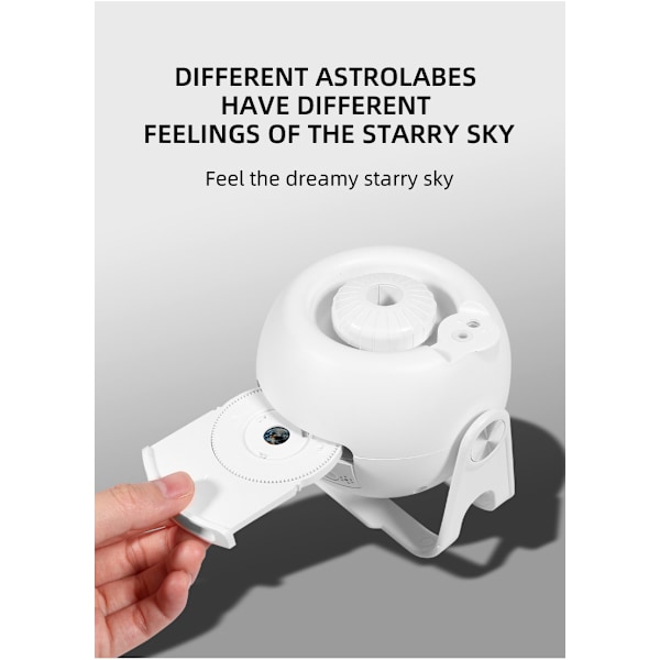 Galaxy projektor natlampe, 360° roterende justerbar fokus stjernehimmel projektionslys, velegnet til baby børns soveværelse loft/legeværelse/fest/bar