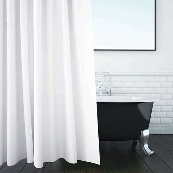 Simpel bruseforhæng - Hvid 180 x 220 cm - Ekstra lang-FA-
