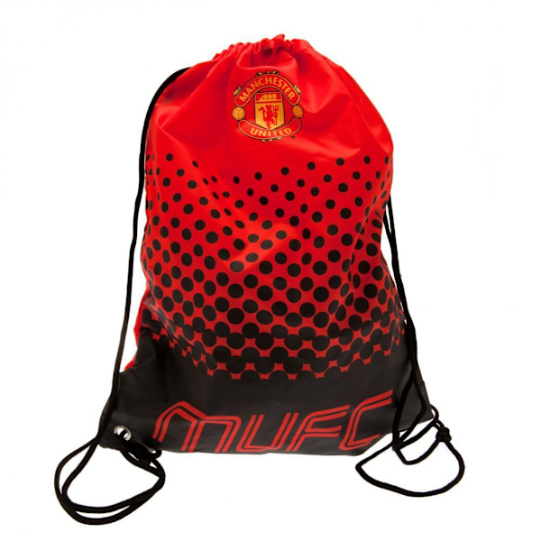 Manchester United FC Crest Snørepose Én Størrelse Rød/Sort Red/Black-FA2- Red/Black One Size
