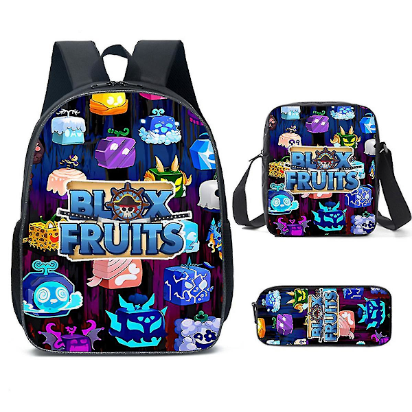 Roblox Blox Fruits -reppu 3-osainen setti (reppu + Lounaskassi + Kynäkotelo) Z[HK] Product 8
