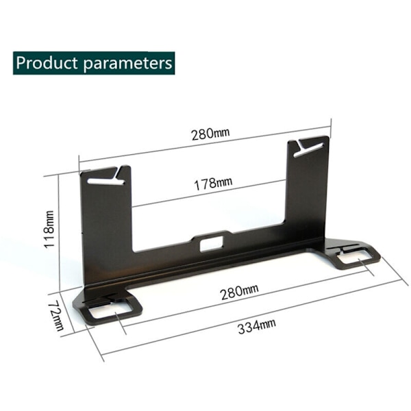 Universelt bilbarnesetefeste, erstatning for ISOFIX-feste, svart, 1