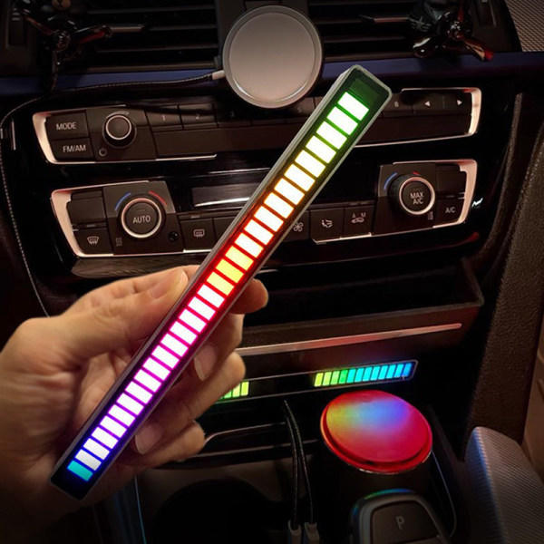 RGB Pickup Lys Musik Rytme Lys Atmosfære Lys Sort