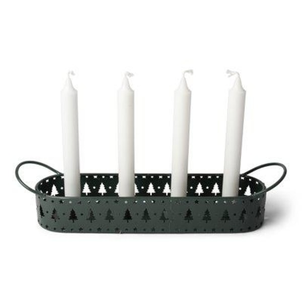Adventikukattu Grön Metall 36 cm green 800