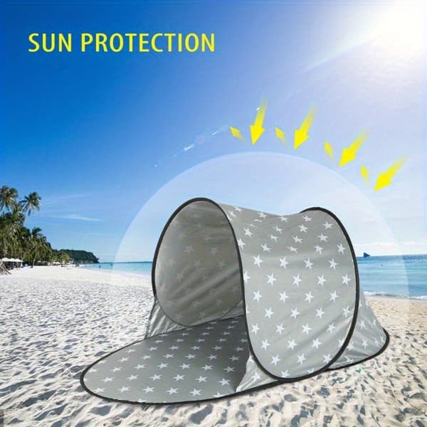 Pop Up Campingtelt Strandbaldakin UV-resistent Letvægts Bærbart Udendørs Læskur Blue