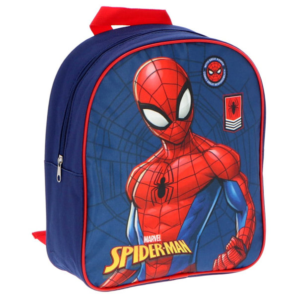 Marvel Spiderman Ryggsäck Blå/röd Great Power 30x26cm