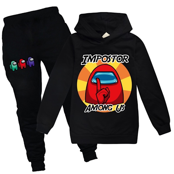 Among Us Barn Baby Drenge Pige Hoodie Joggingbukser Sæt Z Rød 100 Red