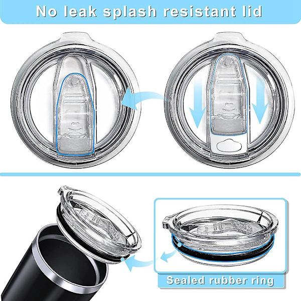 20oz Tumbler Ersättningslock Spillssäkra Stänkskyddande Lock Skydd för Yeti Rambler och Mer Tu