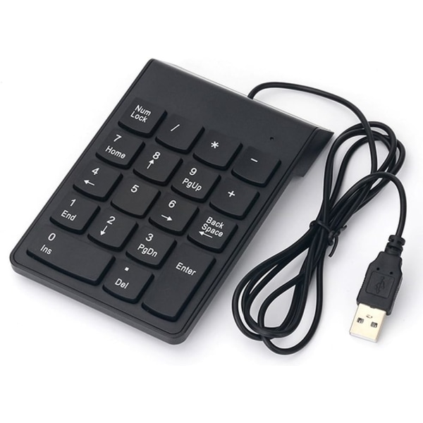 Cable USB Numeric Keypad Slim Mini Number Pad Digital 18 Keys