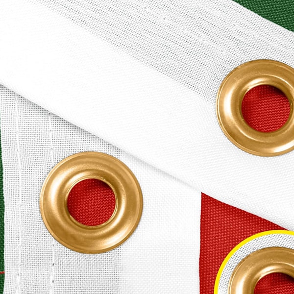 Portugisisk flag | 3x5 fod nationalflag, indendørs/udendørs, levende farver, messingøjer, tykkere og mere holdbar