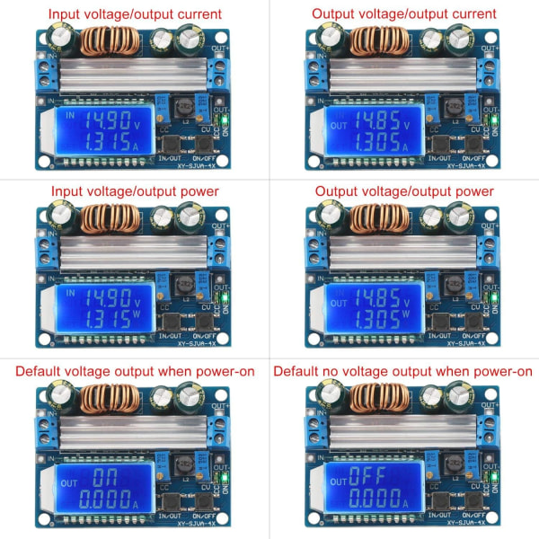 Display Buck Boost-konverter, abonnentkort DC 5,5-30V 12v til DC 0,5-30V