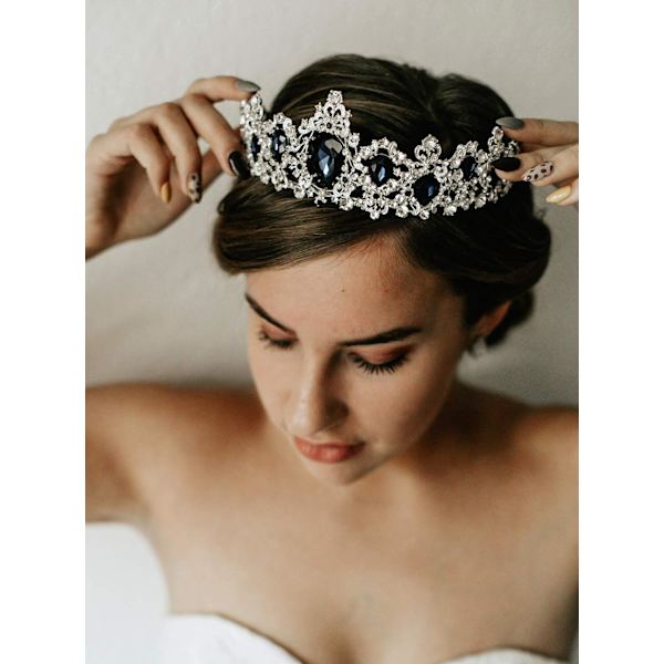 Krystal Bryllupskrone Tiara Prinsesse Tiara Tiara Brud Hår