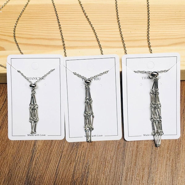 Krystallsteinholder Halskjede Krystallanheng Holder Urte Silver S