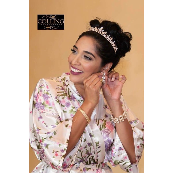 Glitrende krystallkrone prinsesse tiara rhinestone blad skjønnhetskonkurranse
