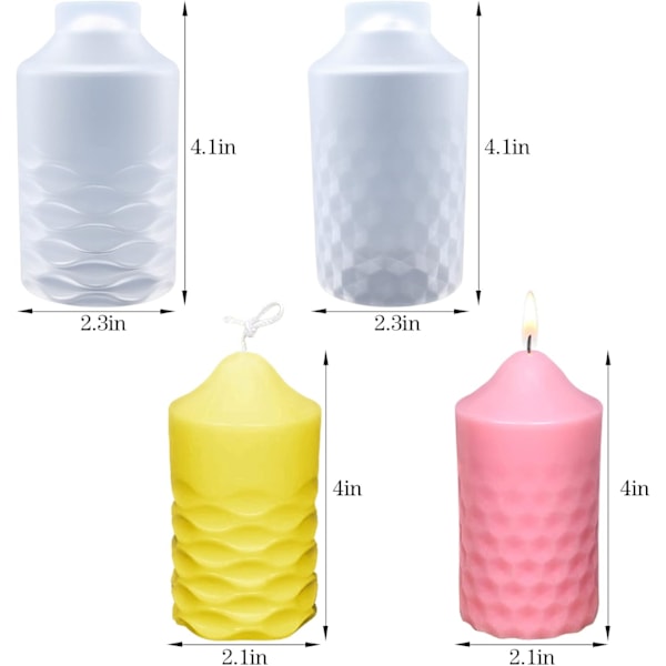 Silikoneforme, Bølget form og Rhombuslys