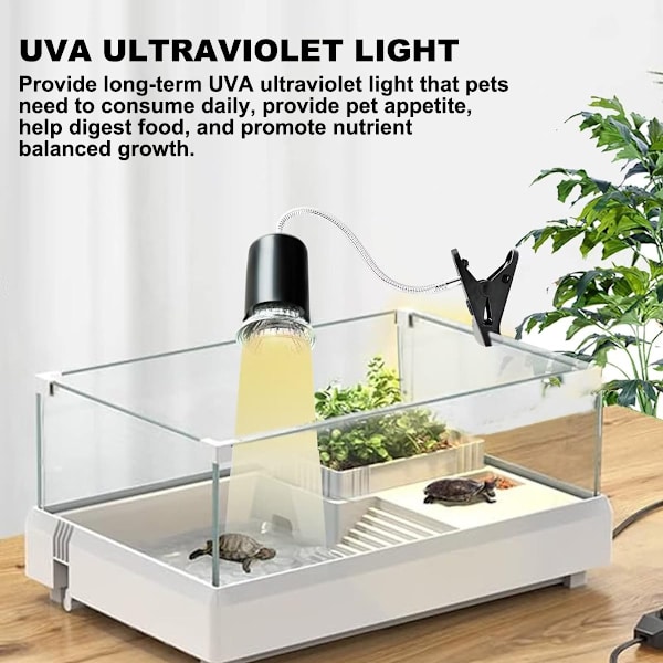Reptillampe Glødepære Skildpadde Solende Uv-Lys Pærer Varmelampe Tem
