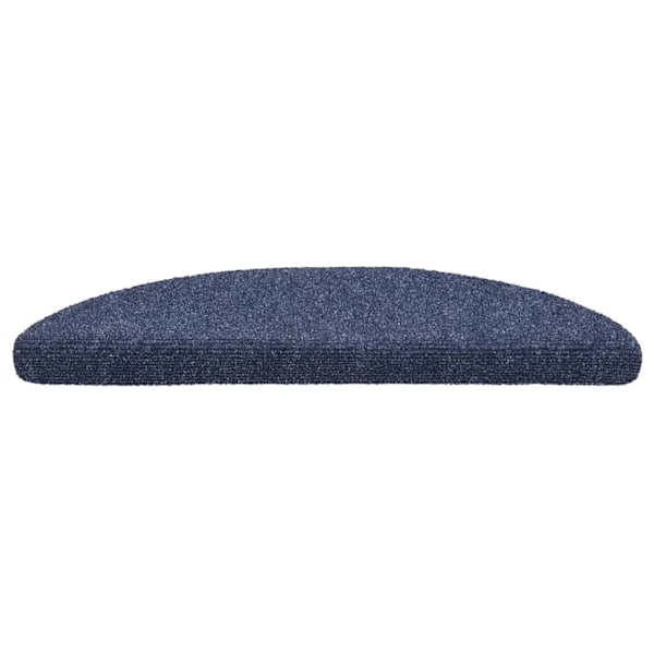 vidaXL Trappstegsmattor Selvhæftende 15 stk Broderi 56x17x3 cm Blå blue 2430