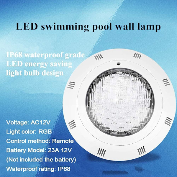 Uima-allasvalo, 12V 24 LED RGB Monivärinen