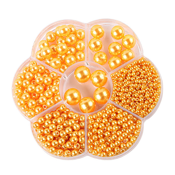 1/2/3/5 1150 stycken DIY-pärlor til smykkefremstilling - gul yellow 5PCS