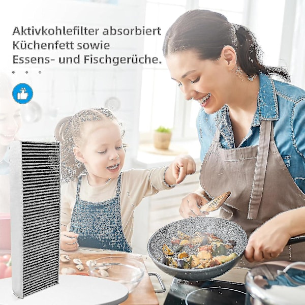 2024 2024, 2 kpl aktiivihiilisuodattimia Bora Pure/X Pure/S Pure -liesituulettimelle, PUAKF-suodatintarvikkeiden vaihtosuodatin-FA6-
