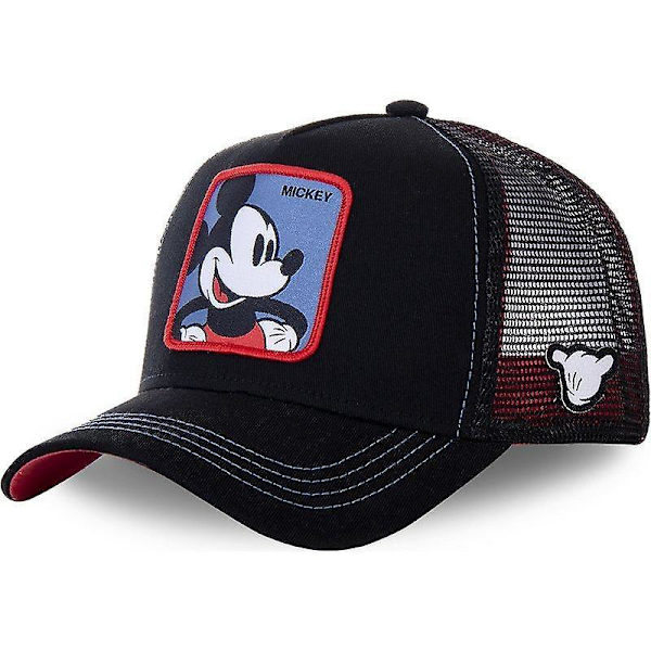 Mickey Snapback -puuvillainen baseball-lippis ja isän mesh / rekkalippis MICKEY NAVY BLACK