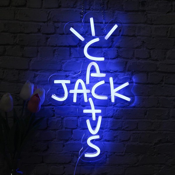 Kaktus Jack Neonskylt Gröna Ord Neonljusskylt Väggkonst Neonljus För Rap Pratar Västkusten Light Up Hängskylt för sovrum Hem Bar Pub Party