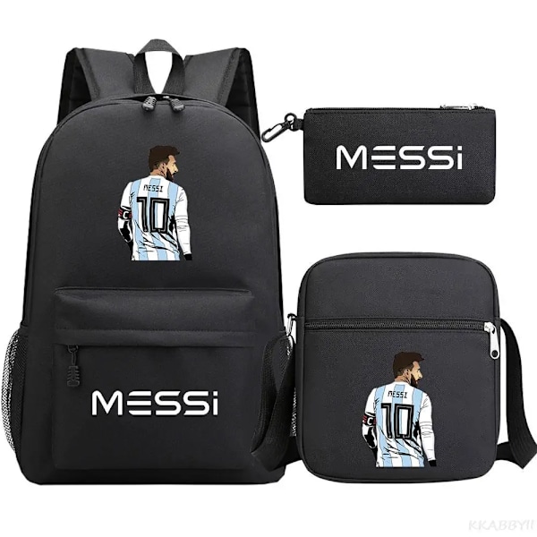 Jalkapallo Messi -reppu 3 osaa Light Green