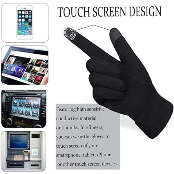 Dame Touch Screen Telefon Fleece Vindtette Hansker Vinter Varme