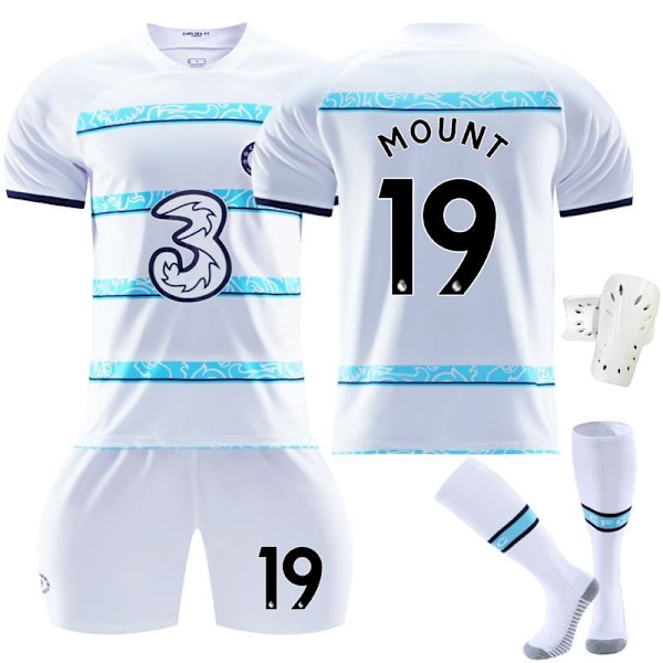 Chelsea F.C. bortatröja 22-23 Kante fotbollströja för barn Werner 11 med strumpor Werner 11 With socks #2XL