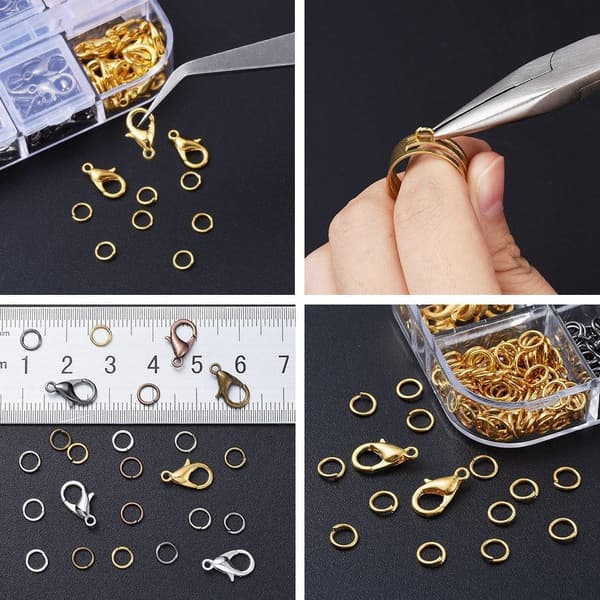 Smyckestillverkningsset - Tänger, Tråd, Ringar - DIY Silver-FA9- gold