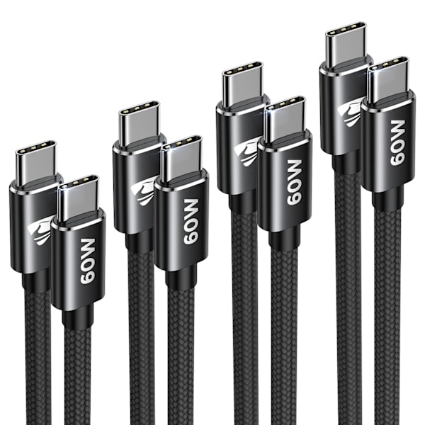 (4 st) 1m högkvalitativ USB-C /USB-C färgad kabel S22/S23/S24 Ultra Samsung (4-PACK) 1 Meter