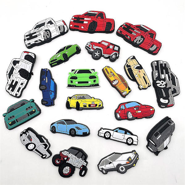 23 stk Biltema Sko Charms til Crocs Clog Sandaler Dekoration Tilbehør Gaver