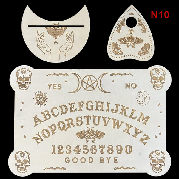 Ouija Boa - Trägraverad magisk tavla för spådom 10